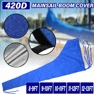 ผ้าคลุมเรือกันน้ำ 8-13 ฟุต 420D ป้องกันรังสียูวี กันลม กันแดด สีฟ้า ป้องกันรอยขีดข่วน กันฝุ่น - Product Image 1