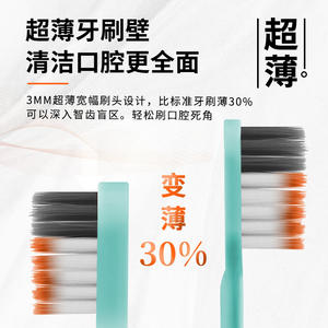 Cepillo de Dientes para Adultos de Cabeza Ancha y Cerdas Suaves, Cerdas Finas de Roca Volcánica, Paquete de 4, Uso Doméstico, Venta al por Mayor en Yangzhou, Transmisión en Vivo - Product Image 1