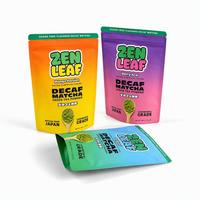Sachet Doypack Rose Dégradé au Toucher Doux avec Fermeture Éclair pour Poudre de Matcha, Mélange de Boissons Superalimentaires et Suppléments