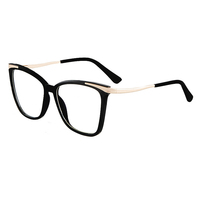 Gafas de lectura con montura de ojo de gato extragrande 2026 para mujer, diseño de moda, lentes ópticas con gradiente marrón y antiluz azul