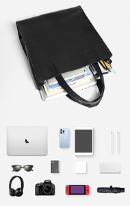 Bolso de mano y <span class=keywords><strong>cartera</strong></span> abiertos de color liso Crinion Pu para <span class=keywords><strong>mujer</strong></span>, color negro - Product Image 6
