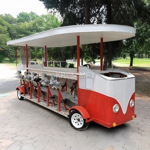 Vélo-bar ambulant pour café, nourriture, snacks, glaces, bière, avec pédale et électrique, pour fêtes et plage - Product Image 4