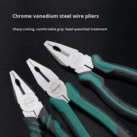 Pince multiprise industrielle à long manche de 2 pouces, pince coupante diagonale à bec long, mâchoire carrée, acier au chrome-vanadium, coupe-fil