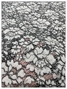 Tela de Encaje Bordado Soluble en Agua, 100% Poliéster, con Diseño Floral Vintage y Sexy, para Vestidos - Product Image 3