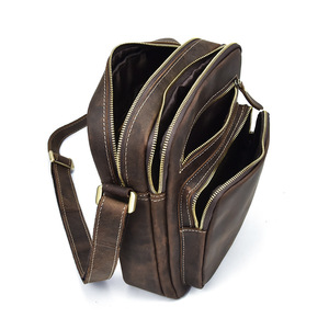 Sac bandoulière de style western fait main de haute qualité en cuir pleine fleur et rotin, avec fermeture éclair, imperméable, vintage, type <span class=keywords><strong>selle</strong></span> - Product Image 1