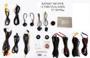 Système de caméra de vue d'oiseau Canbus 360 2D 3D aide au stationnement intelligente 360 enregistreur vidéo numérique à vue panoramique sans couture système dvr - Product Image 4