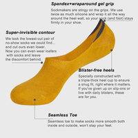 Coupe basse botte courte cheville pas de spectacle Sneaker livraison directe doublure unisexe Invisible anti-dérapant mince confortable mocassins hommes chaussettes en bambou