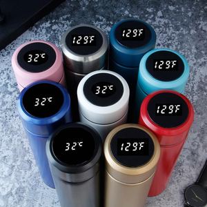Chine sélection spéciale nouvelle bouteille d'eau intelligente en acier inoxydable bon marché avec affichage de la température par LED gobelets thermiques en vrac. Peut afficher Fahre - Product Image 1