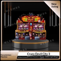 Crazy Devil City 2ème génération, machine de jeu d'arcade à jetons, loterie, double joueur, langues chinois/anglais, matériel, 6 ans