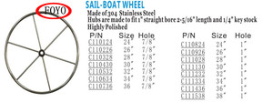 Volante para <span class=keywords><strong>Velero</strong></span> de la Marca FOYO, <span class=keywords><strong>Acero</strong></span> Inoxidable, 6 Radios, Herraje Marino de Primera Calidad para Yates y Embarcaciones - Product Image 3