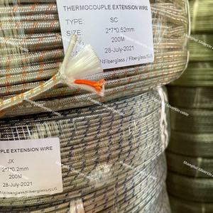 Fil de thermocouple de type K <span class=keywords><strong>Double</strong></span> isolation en fibre de verre <span class=keywords><strong>plat</strong></span> avec câble thermocouple global en tresse d'acier inoxydable - Product Image 6