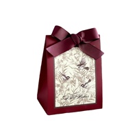 Nouvelle mode oiseau Vintage français Sen série vert Champagne vin rouge Texture mariage cadeau boîte à sucre