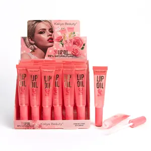 99% thực vật tự nhiên màu sắc trái cây Hương vị môi dầu Tint nhãn hiệu riêng bán buôn Vegan Rose Lip dầu