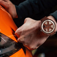 Top qualité créatif montre en bois hommes femmes Unique moyeu de roue montre-bracelet plein bracelet en bois Sport horloge Relogio Masculino