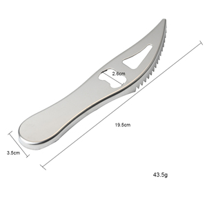 2 trong 1 hải sản công cụ thép không gỉ cá Scaler nhà bếp đồ dùng chọc bền mở chai Công cụ nấu ăn tiện ích cho sử dụng hàng ngày - Product Image 2