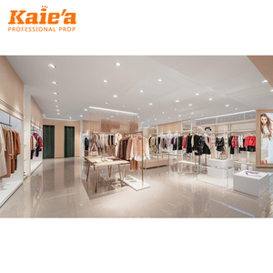 Sáng tạo tùy chỉnh kim loại và gỗ Hàng may mặc toàn bộ cửa hàng thiết kế của phụ nữ hàng may mặc cửa hàng may mặc Giá đứng quần áo giá cho cửa hàng - Product Image 6