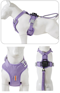 Nouveau modèle 2026 : Harnais tout-en-un anti-explosion en tissu haute résistance avec laisse rétractable et <span class=keywords><strong>gilet</strong></span> pour animaux de compagnie - Product Image 4