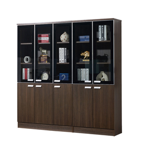 İki kapı ahşap dolap depolama kitaplık ofis - Product Image 4