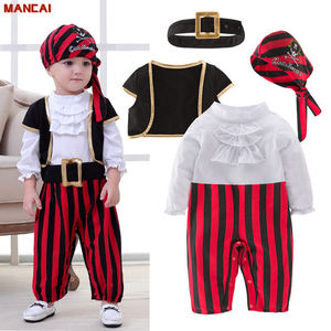 Costume de cosplay de capitaine <span class=keywords><strong>pirate</strong></span>, barboteuse pour bébé, body pour garçons, vêtements fantaisie de Noël, costumes d'Halloween, combinaison pour enfants - Product Image 1