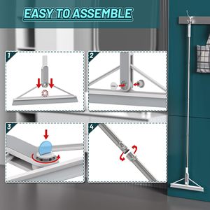 Escoba de Goma Giratoria Mágica, Mopa de Silicona, Escobas Manuales para Polvo, Limpiador de Pisos, Escobilla de Goma, Utensilios Domésticos para Limpieza del Hogar - Product Image 2