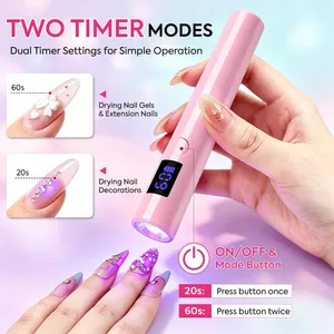 Dianabeauty UV Led Nail Lamp Mini Nail Lamp with Two Timer Settings Handheld Manicure Lamp for Curing All Nails Gel Polishing - Product Image 3