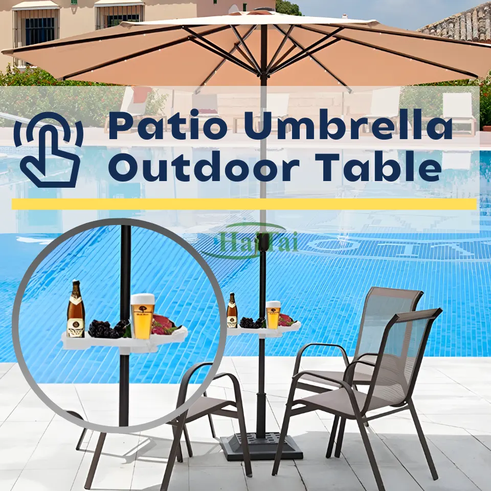 Factory umbrella tray umbrella table  plastic tray table  outdoor parasol table