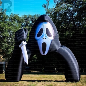 Arche gonflable géante LED Ghostface Scream, Arche Grim Reaper, Porte d'<span class=keywords><strong>horreur</strong></span> pour maison hantée/jardin/terrain/balade d'automne - Product Image 1