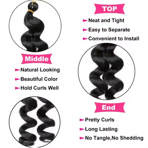 Yeni varış sentetik 12in ipeksi İtalya kıvırmak gevşek dalga fransız kıvırmak Spiral kıvırcık örgü saç - Product Image 3
