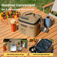 Sac de rangement pour accessoires de cuisine de camping, conteneur à épices, ensemble de conteneurs à épices pour équipement de camping, ensemble de cuisine de camping