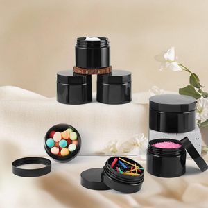 Frascos de plástico negro redondos personalizados, contenedor de PET para alimentos, latas de proteína en polvo, frascos de almacenamiento de botellas de plástico PET de viaje - Product Image 5