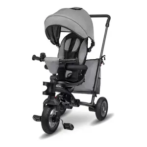 Baby-Dreirad 360-Grad-Umdreh-Sitz Baby-Schub-Streifen Kinder-Streifen mit Sonnenvordach, Elterngriff