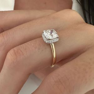 2 CT <b>Cushion</b> Cut Lab Grown Diamond Double Edge Halo Engagement <b>Wedding</b> <b>Ring</b> 14K Gold IGI Certified Luxury Bridal Jewelry - Product Image 2