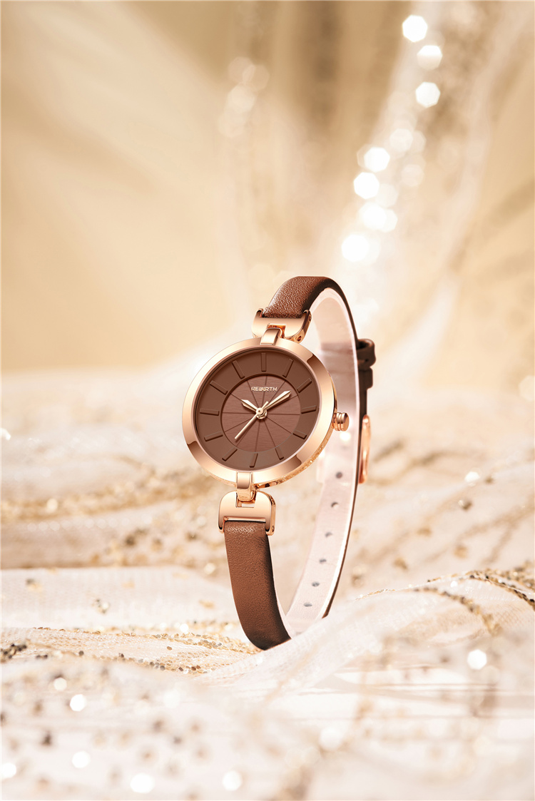 Orologio Da Donna Elegante Con Quadrante Rotondo E Cristalli - Cinturino A Bracciale In Acciaio Senza Fibbia, Rosa, Taglia Unica