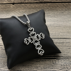 <b>Cross</b> Pendant Necklace Stainless Steel Unisex Fashion Jewelry Gift European Style - Product Image 2