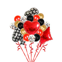 Ballons en aluminium à thème casino avec motif de dés et de poker 3D de 12 pouces et 24 pouces en gros pour les décorations de fête de jeu