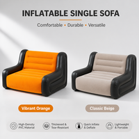 Fauteuil auto-gonflant avec pompe intégrée, canapé gonflable floqué de qualité supérieure pour le glamping