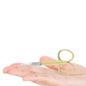 Tijeras de manicura con logotipo personalizado 2024 con tijeras de belleza de Color sólido elegante, hoja recta de acero inoxidable afilada, mango de plástico - Product Image 6