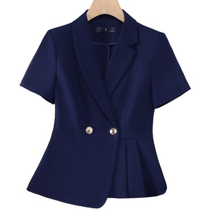 Women's Summer Short Sleeve Professional Suit Set Formal Work Wear For Office Sales Beauty Salon Commuting - Product Image 5