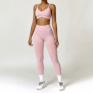 Conjuntos Deportivos de Yoga de 4 Piezas, Ropa Deportiva Activa Personalizada sin Costuras, a la Moda, para Gimnasio, para Mujer, 2025 - Product Image 4