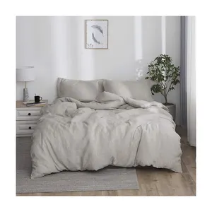 Sábana bajera suave y lisa de alta calidad, cómoda sábana plana con fundas de almohada, 100% Natural, de lino francés, de Normandía