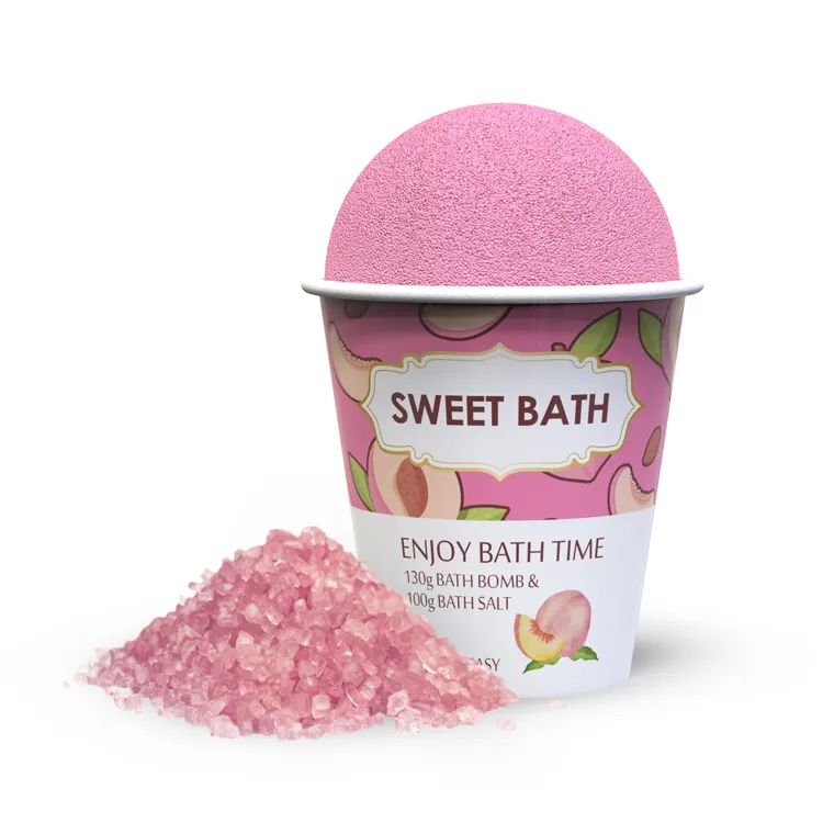 Emballage personnalisé de produits de bain, ensemble cadeau pour enfants, crème glacée arc-en-ciel, chanvre végétalien, bombes de bain parfumées, cupcake