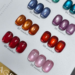 Nouveau vernis à ongles gel UV effet œil de chat brillant, sans HEMA ni TPO, conforme aux normes européennes, échantillons gratuits AILANUO, 10 couleurs, Chine - Product Image 2