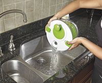 Grote Salade Spinner Met Deksel 5 Qt Capaciteit Handmatige Groentedroger Met Dubbel-Lock Sla Spinner Groentedroger Fruitwasmachine