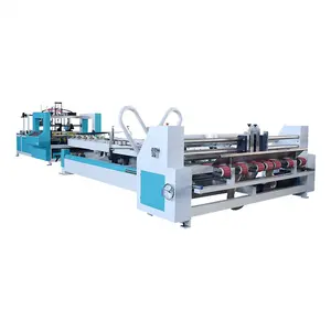 Automatic cartoon box making machine folder gluer machinery box pasting machine