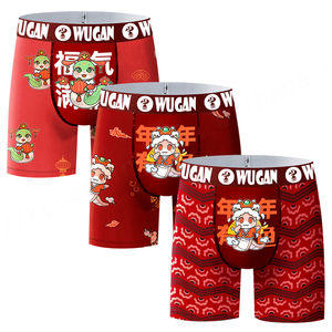 Ropa interior navideña para hombres Bragas masculinas divertidas Ropa interior suave Vacaciones Impreso Hombres Calzoncillos bóxer largos Ropa interior - Product Image 6