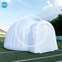 Tente gonflable semi-étanche géante portable à bulles blanches pour l'exposition Igloos Lighting for Party Disco Doom Air Tight Tents