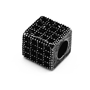 Cuentas cuadradas de acero inoxidable yunnique con pedrería para la fabricación de pulseras GZY-PJ0210 - Product Image 5