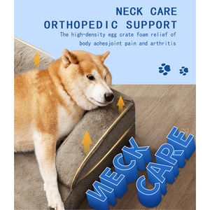 Cama ortopédica grande para perros, caja de huevos ecológica, cubierta extraíble lavable de espuma, forro impermeable sólido, soporte inferior para mascotas - Product Image 4