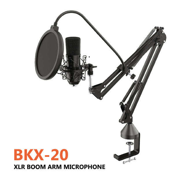 Professional Podcast Broadcast Live Stream Equipment XLR BM800 Condenser BKX-20 Microphone Kit