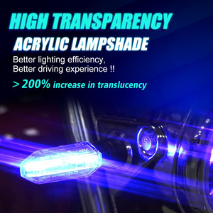 Motoled xe máy tín hiệu lần lượt LED blinker Trắng ống kính cho động cơ xe Đạp Xe Đạp chỉ số ánh sáng DC12V - Product Image 2